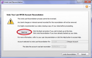 MYOB Training Course - Undo Bank Reconciliations using MYOB version 2011
