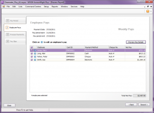 MYOB online training courses and support - Weekly Pay Slip screen shot