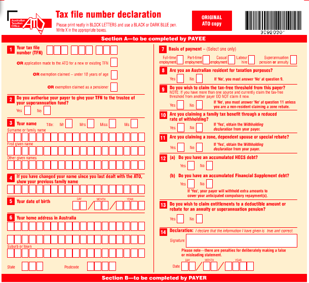 New Employees TFN Declarations And ATO Requirements EzyLearn Pty Ltd