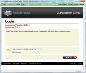 ATO Business Portal to lodge your BAS online using MYOB