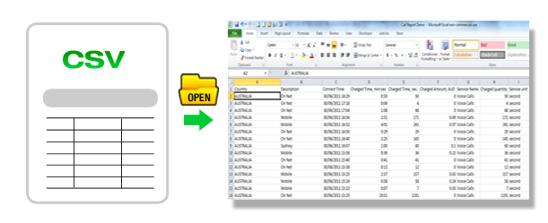 Export MYOB reporting data to Microsoft Excel