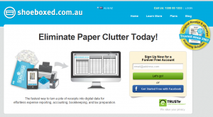 Receipts in a shoebox? Shoeboxed Australian website