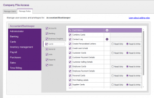 MYOB AccountRight Live Basics - Modifying User Access 2 - Role Based User Access