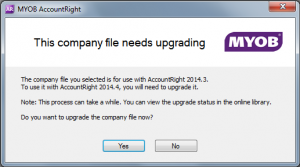 MYOB AccountRight Live Basics - is it really cloud-based accounting software or MYOB and Dropbox 6 - company file needs upgrading