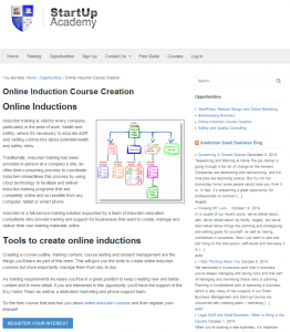 Startup Academy Create Online Induction Training Courses