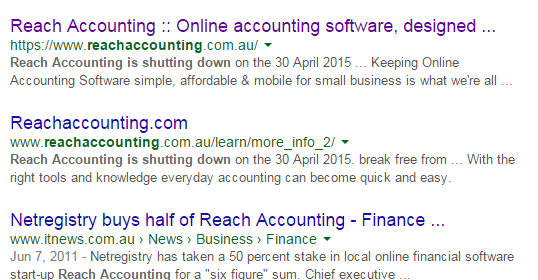 Google Reveals Reach Accounting is shutting down