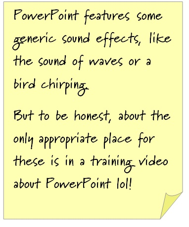 using audio in powerpoint