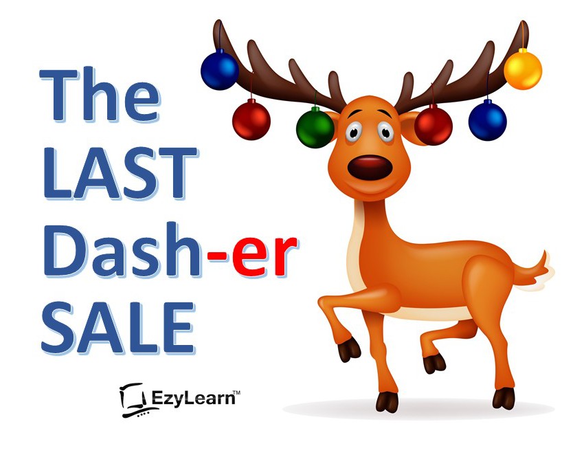 EzyLearn Last Dasher Sale November 2017 for cheap Xero, Cheap MYOB and Cheap Excel courses