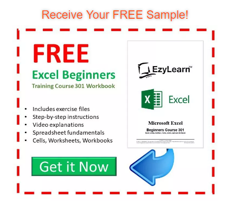 Excel online training course FREE sample course workbook