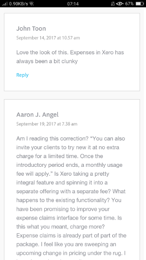 Negative comments about the old Xero Expenses and charging for newer features- Xero Accounting Training Courses