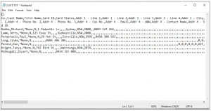 4 Exported file of customer cards from MYOB AccountRight Training Course migration away