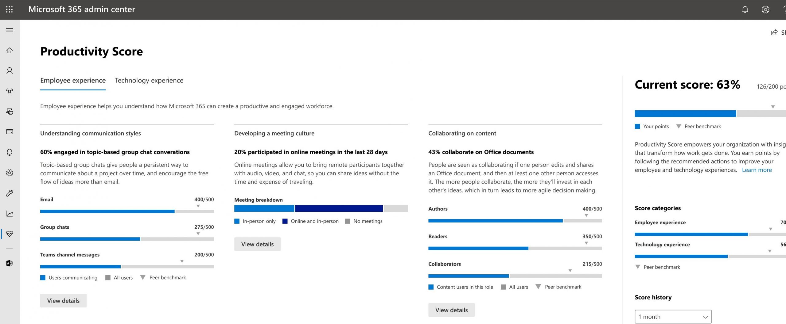 Microsoft Office 365 Productivity Score for office support and administration tasks job description - online training courses Office Certificate Course (EzyLearn - recognised by employers)