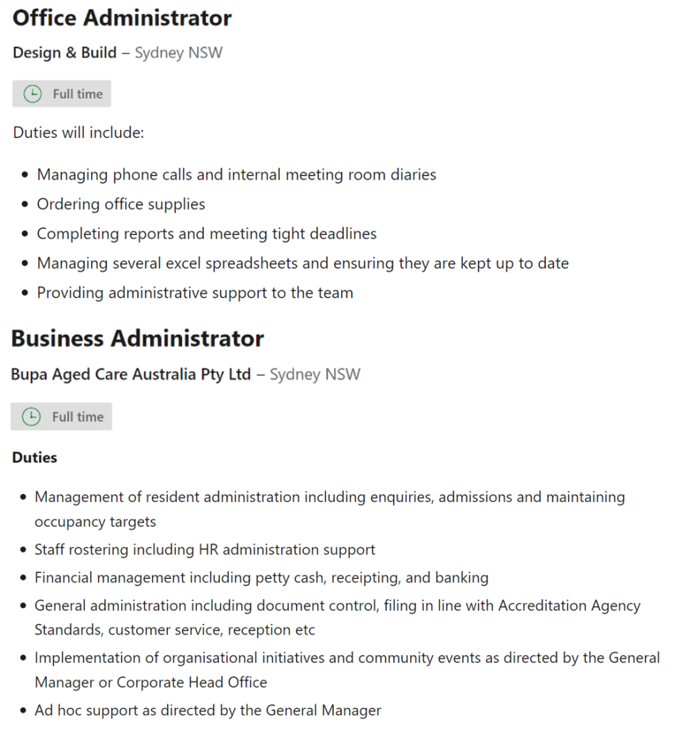 Role difference between office and business admins