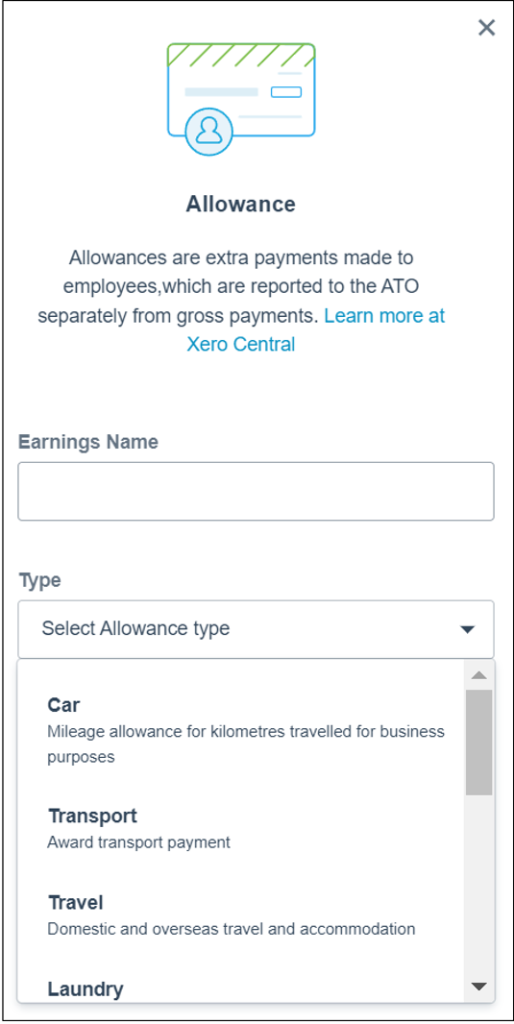 Payroll allowances for STP in Xero Payroll Course & Certificate Training