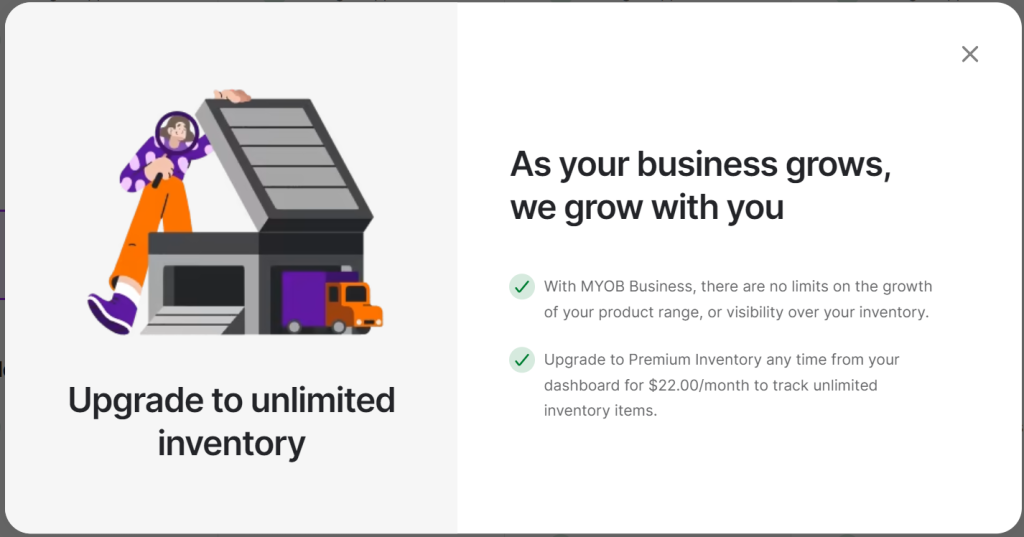 MYOB Business Essentials (Lite and Pro) Training Course & Bookkeeping Certificate - Premium Inventory is $22 per month - EzyLearn Bookkeeping Academy