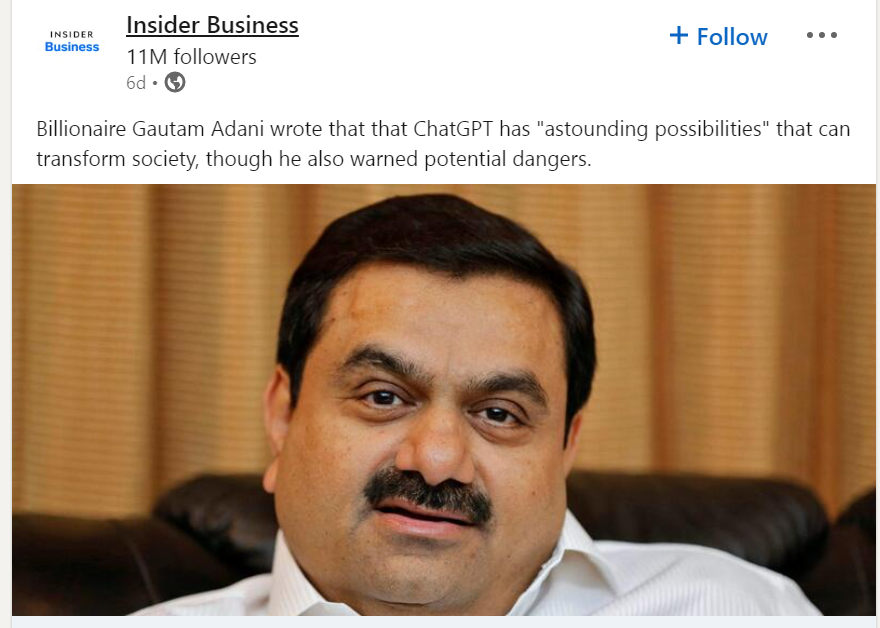 Gautam Adani impressed by ChatGPT from OpenAI - will AI replace bookkeeping jobs though - EzyLearn Xero training courses feature