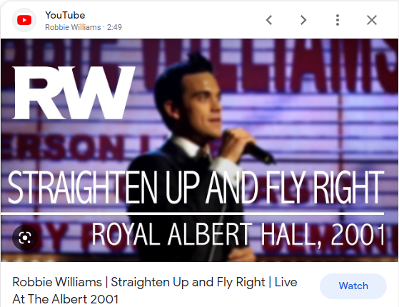 Straigten up and fly right by Robbie Williams at the Royal Albert Hall - 2023 New Years Resolutions - Learn Bookkeeping skills with EzyLearn
