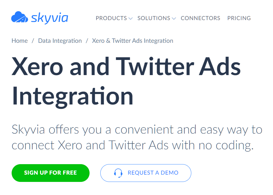 Skyvia has a Xero Twitter Integration to capture leads from direct messages & Social media marketing - EzyLearn Career Academy Xero Courses